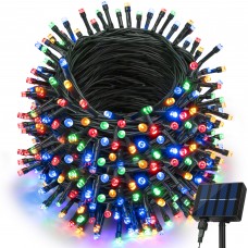 Joomer Solar String Lights, 105ft 300 LED 8 Modes Outdoor String Lights Waterproof Fairy Tree Lights for Garden, Patio, Fence, Balcony, Outdoors (Multicolor)